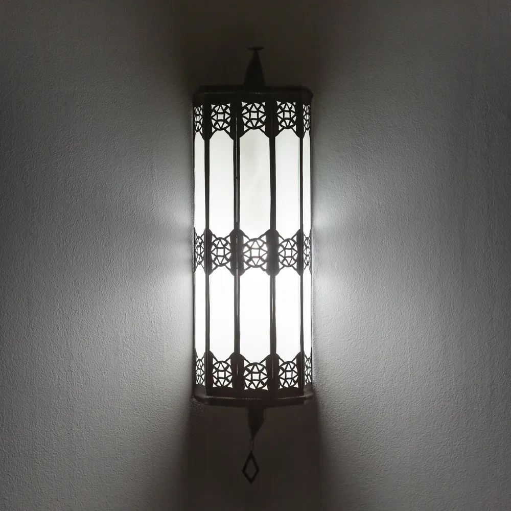 Khismi Witte Kristallen Arabische Wandlamp 60cm