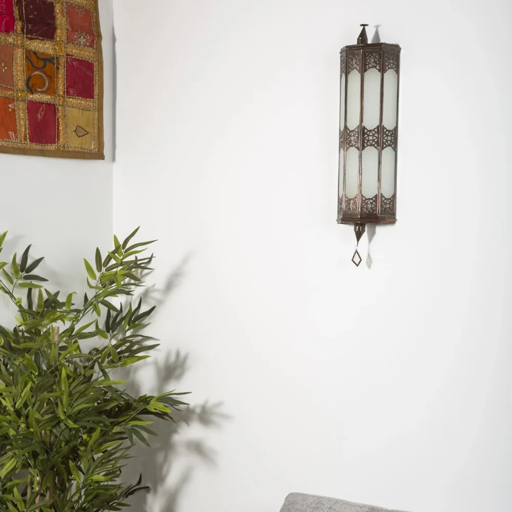 Khismi Witte Kristallen Arabische Wandlamp 60cm