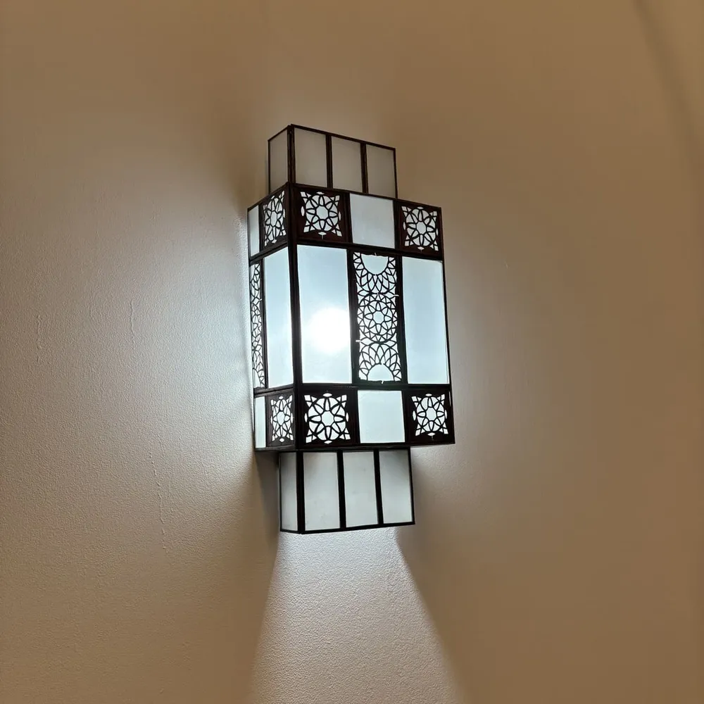Klassieke Marokkaans-Arabische kristallen wandlamp 50x21