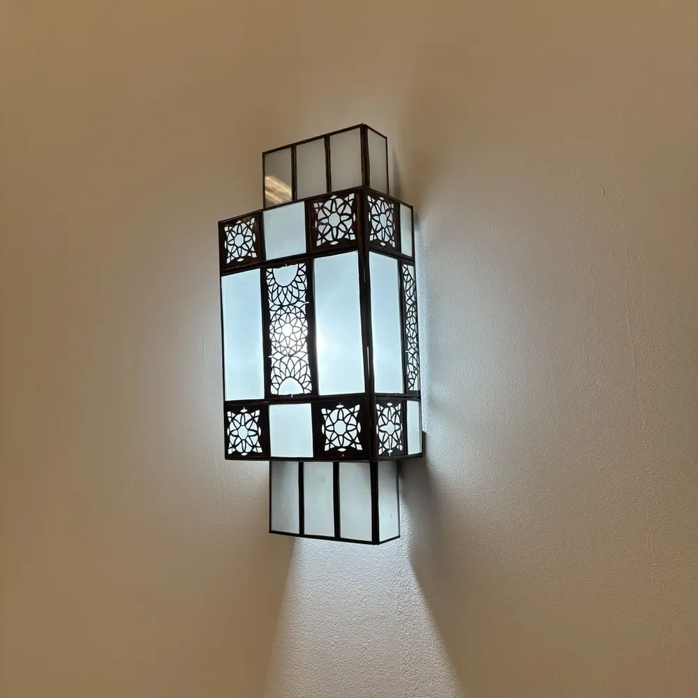 Klassieke Marokkaans-Arabische kristallen wandlamp 50x21