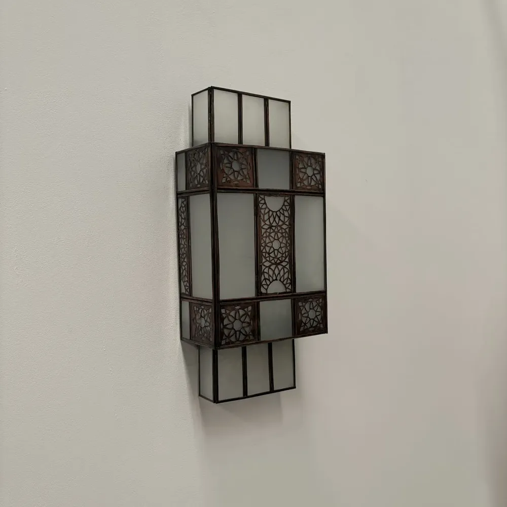 Klassieke Marokkaans-Arabische kristallen wandlamp 50x21