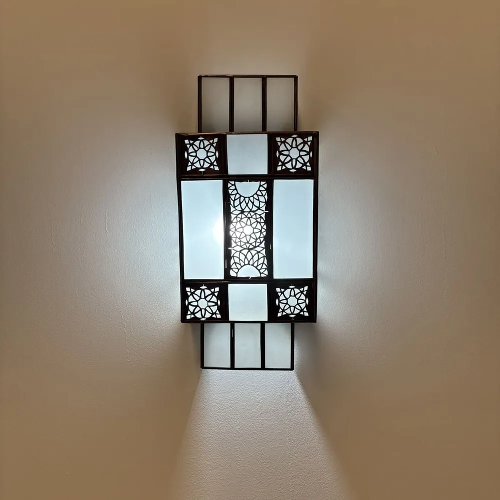 Klassieke Marokkaanse Arabische kristallen wandlamp 50x21