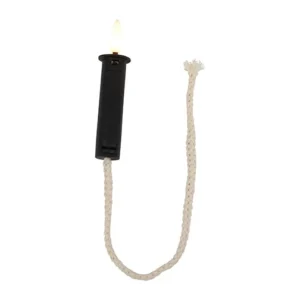 Kurk m/touw LED Lyon zwart dia 1.9cm-L2,2B2,2H10CM