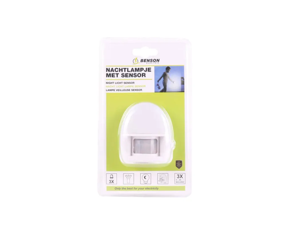 LED Nachtlamp met Bewegingssensor, Batterijgevoed, Voor Gangen/Baden L 3