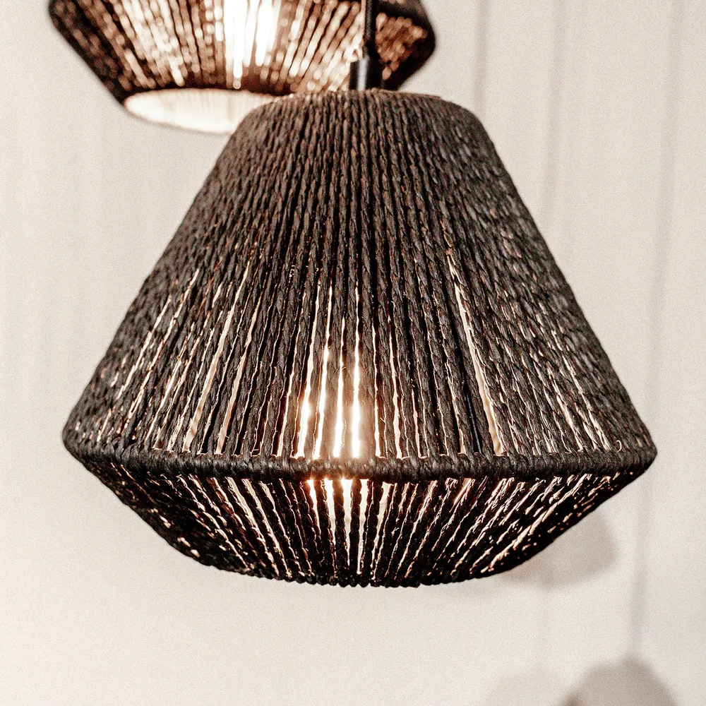 Hanglamp Ibiza Diamond | 3 Lichten | Zwart Jute Label51