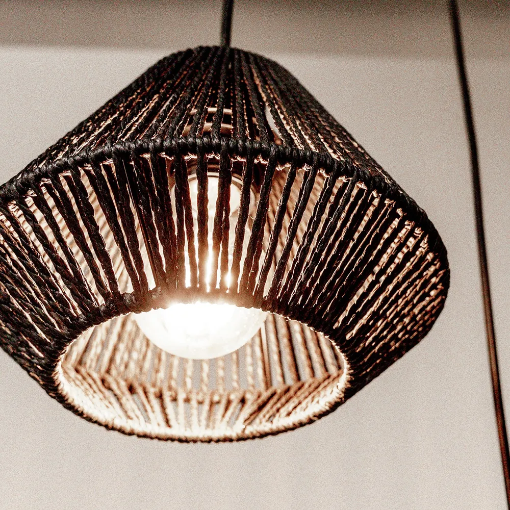 Hanglamp Ibiza Diamond | 3 Lichten | Zwart Jute Label51