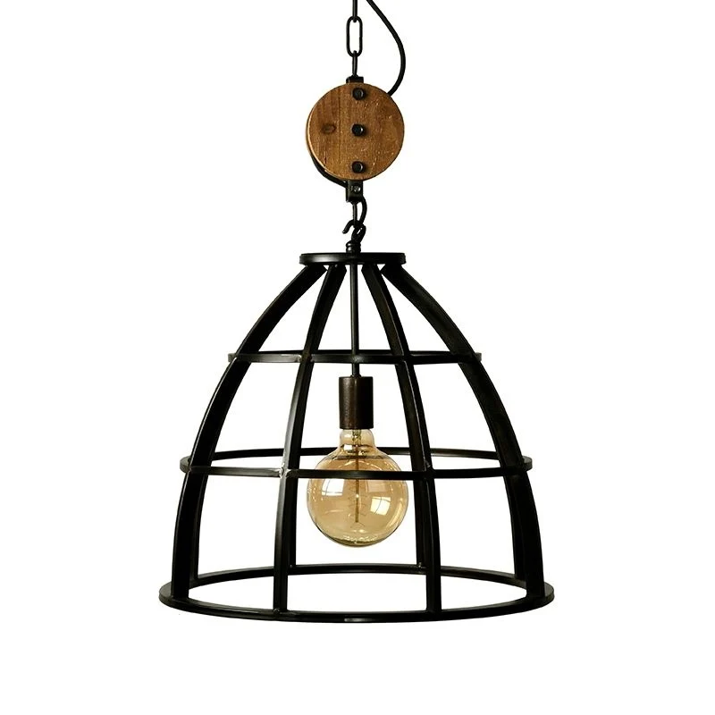 LABEL51 Hanglamp Lift - Zwart Metaal - 47x47x42cm