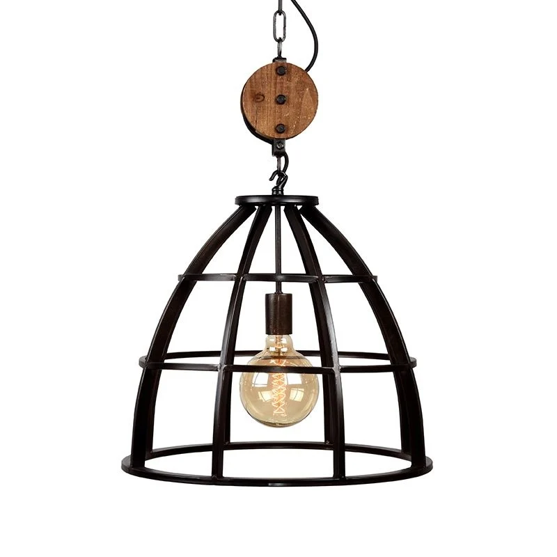 LABEL51 Hanglamp Lift - Zwart Metaal - 47x47x42cm