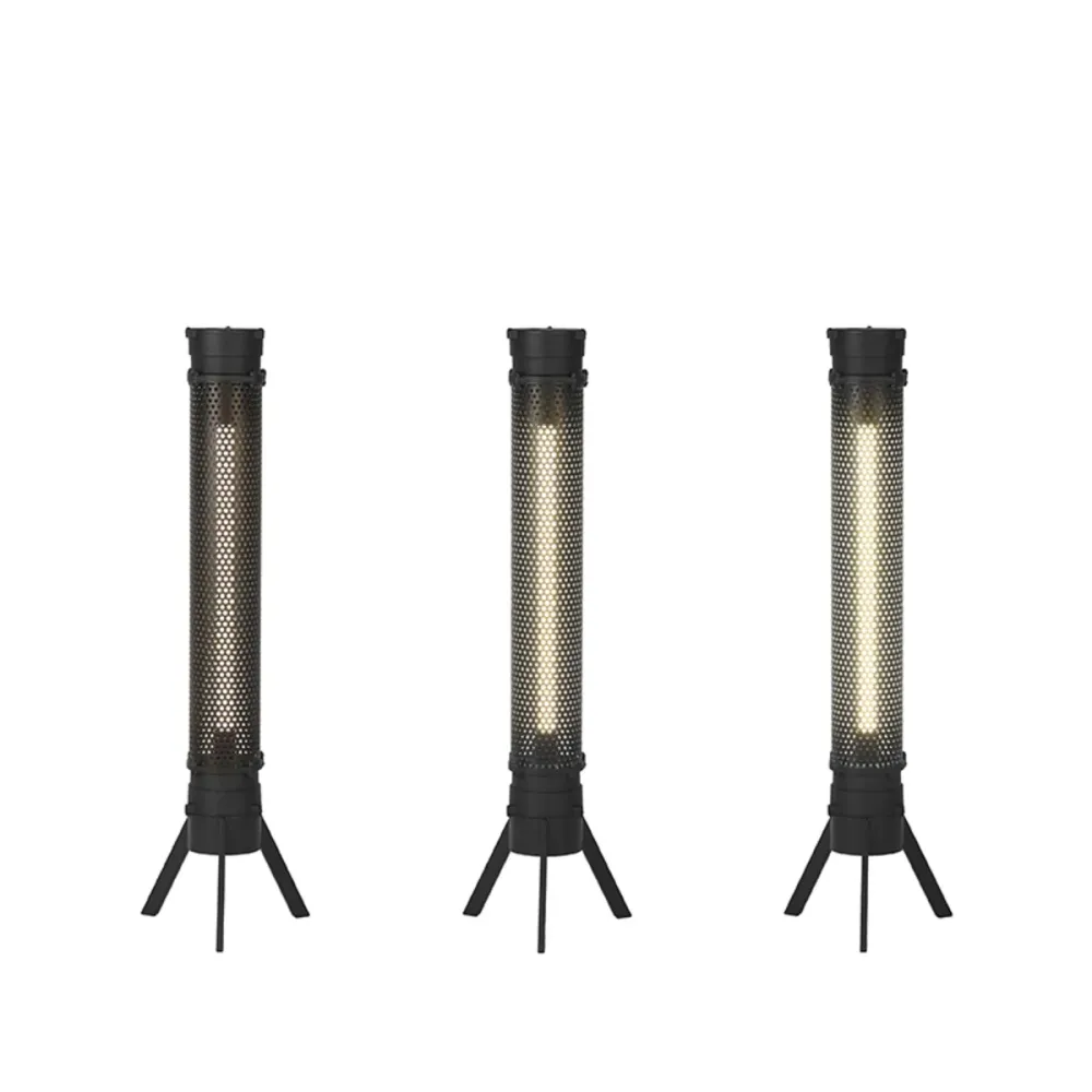LABEL51 Tafellamp Tube - Zwart Metaal - 24x24x93cm