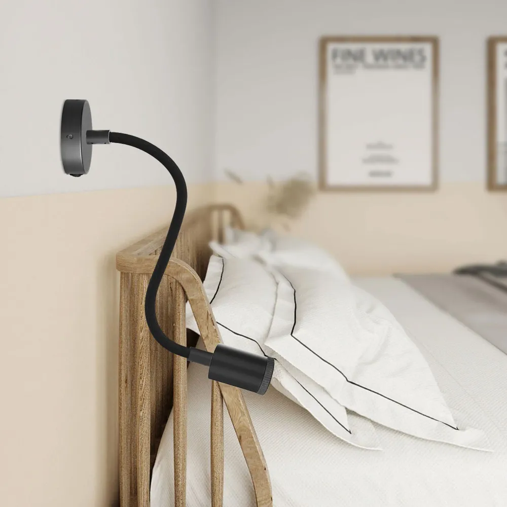 Lamp Fermaluce Flex 30 met mini plafondkap met schakelaar en mini spot GU1d0 - Zwart