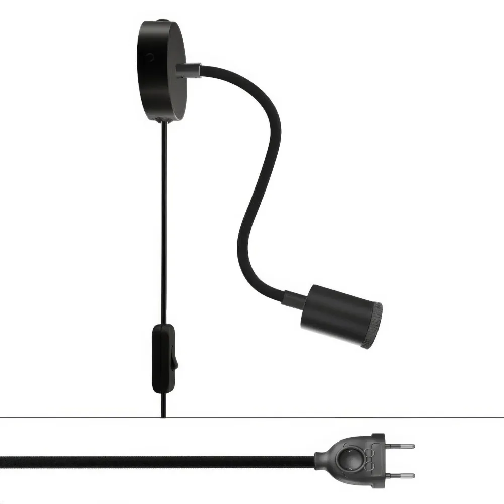 Lamp Spostaluce Flex 30 verstelbaar met GU1d0 spot - Zwart