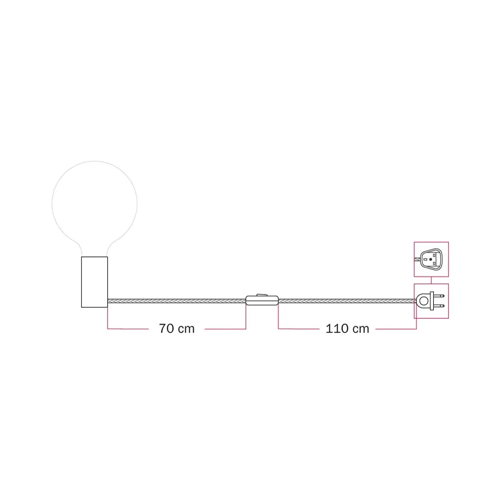 Lampada magnetica plug- con attacco E27 - Grigio