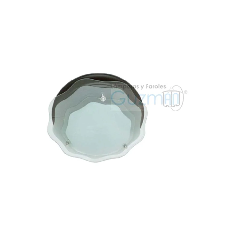 PLAFON MODELO 415 OVNI GRANDE FLOR 2 LUCES SIN FOCO BLANCO LISO MCA GUZMAN LAMPARAS Y FAROLES GUZMAN