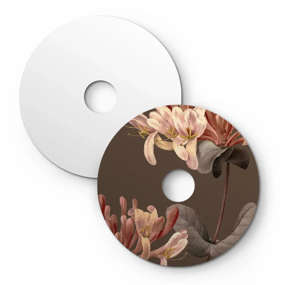 Lampenkap mini plat Ellepì met bloemenmotief 'Blossom Haven' Botanisch Lonicera, diameter 24 cm - Made Italy