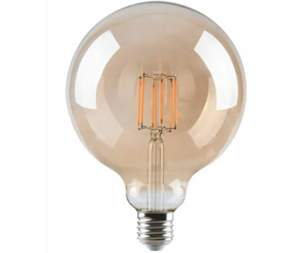 LED Globe Filament G125 4W Amber, E27, Dimbaar, 3000K, 360lm
