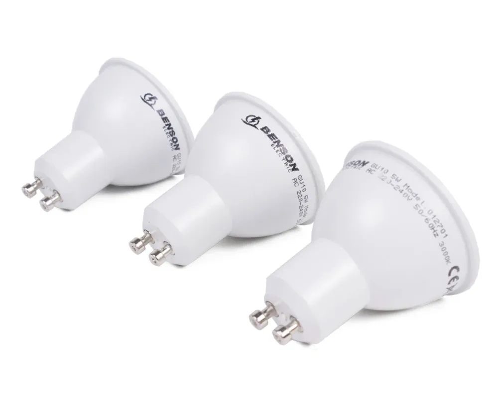LED GU10 5W Dimbaar Warm Wit, Set van 3 - 400 Lumen, 20.000 Uur