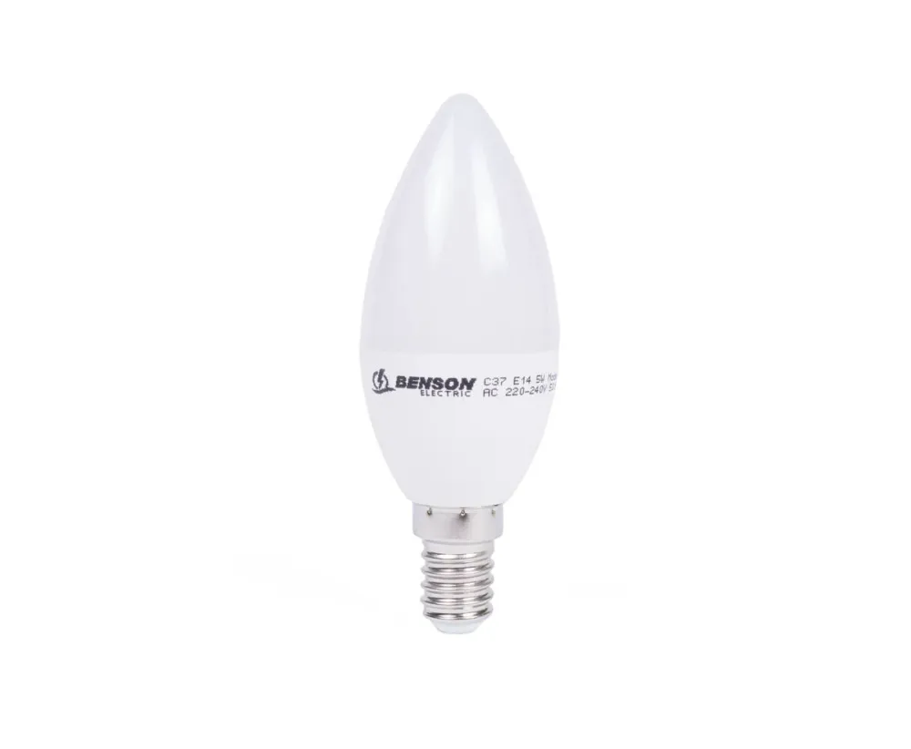 LED Kaarslamp C35 5W E14 Dimbaar, 3000K, 400lm, 20.000 uur, Ø37x105mm