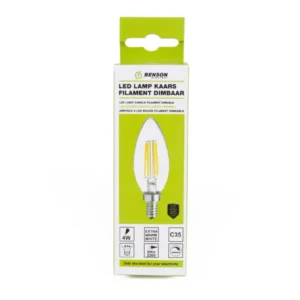 LED Kaarslamp C35 4W E14 Dimbaar - Warm Licht voor Huisgebruik