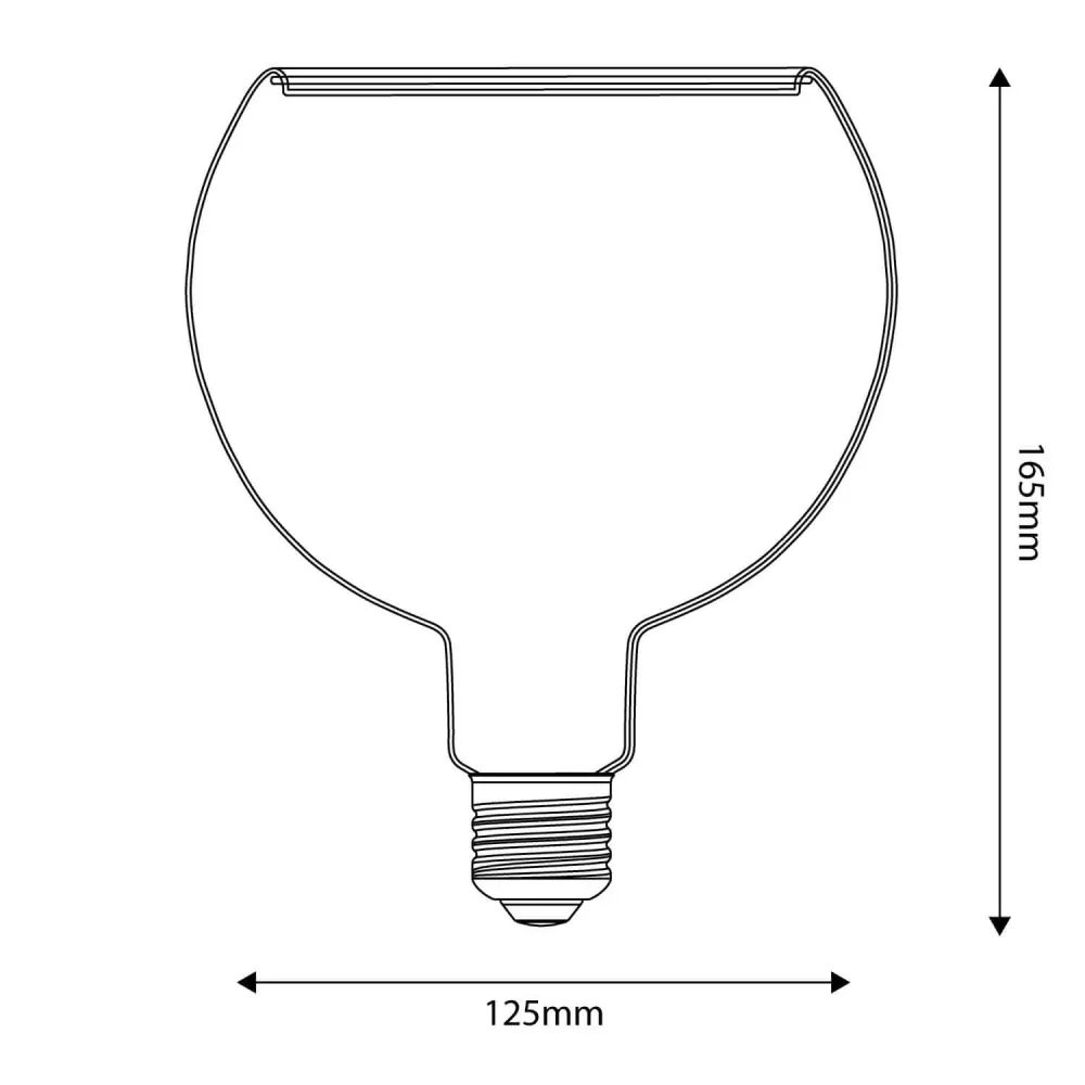 LED lichtbron Smoky Ghost Line CRI 90 G125 6W 220Lm E27 1900K Dimbaar - G15