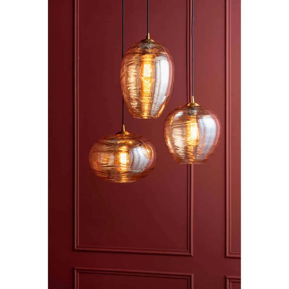 Leitmotiv hanglamp Glamour Globe - bruin - Ø25cm