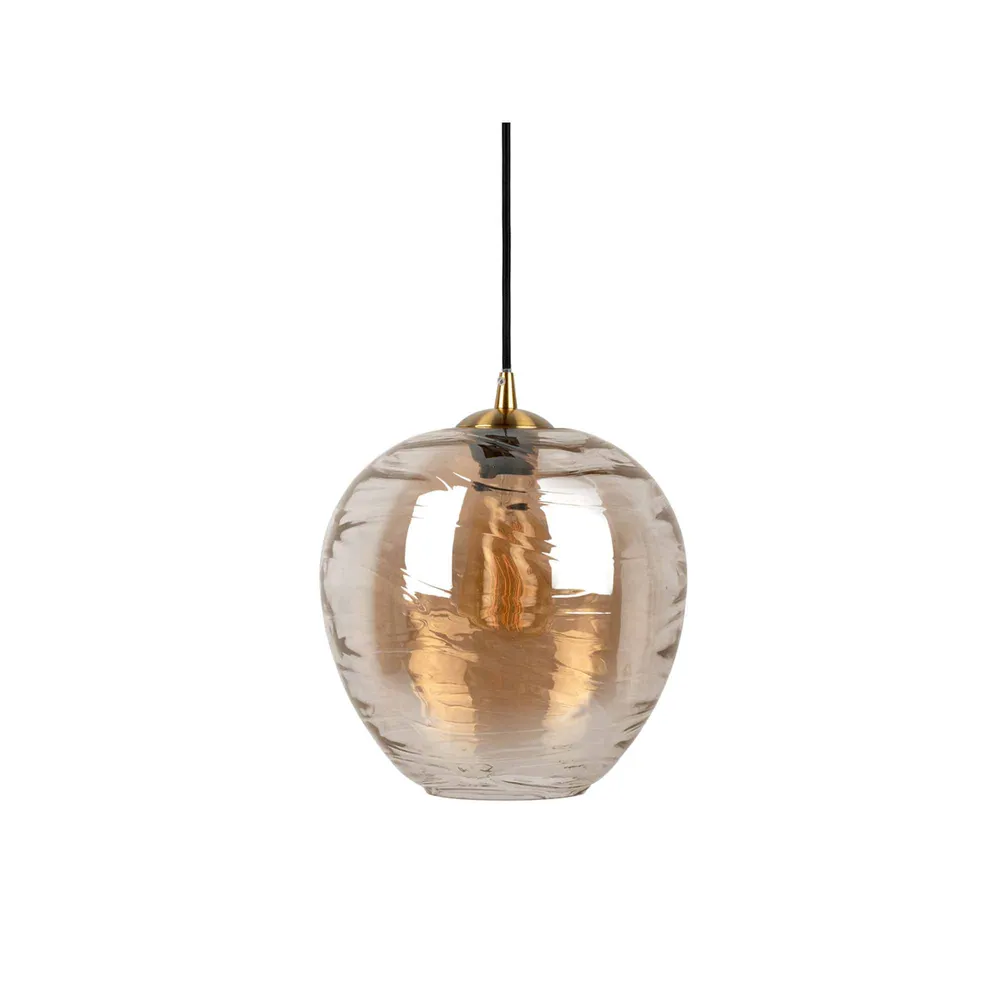 Leitmotiv hanglamp Glamour Globe - bruin - Ø25cm