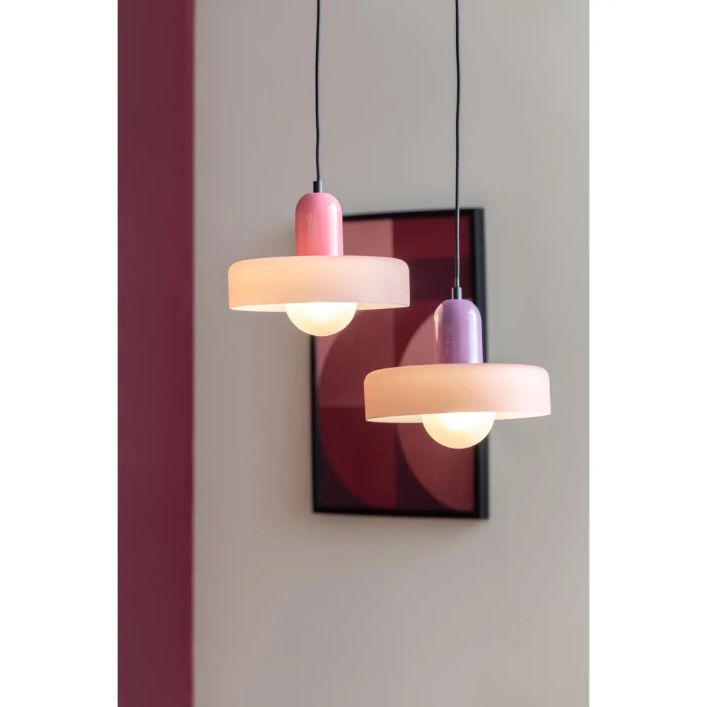 Leitmotiv hanglamp Opaco Grato - roze - Ø25cm