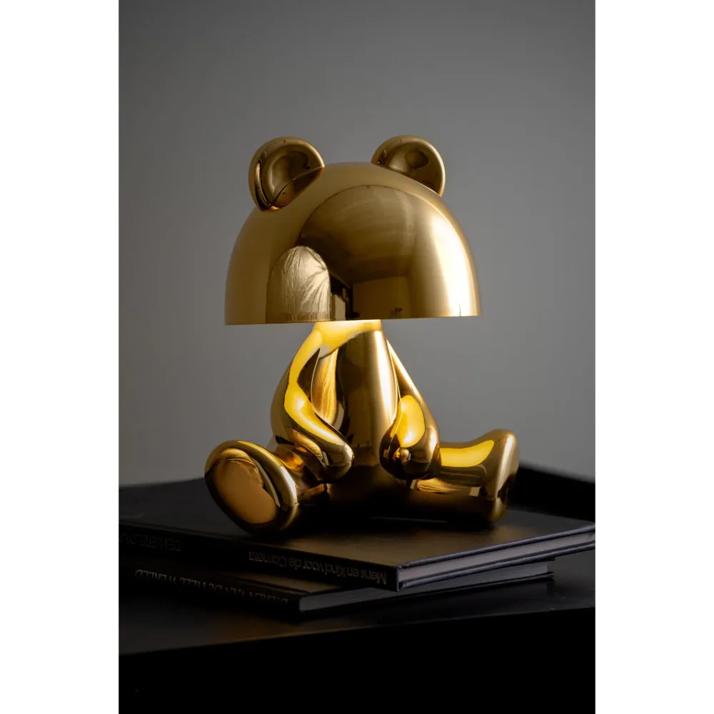 Leitmotiv tafellamp Bear LED - goud - 22x17x24cm