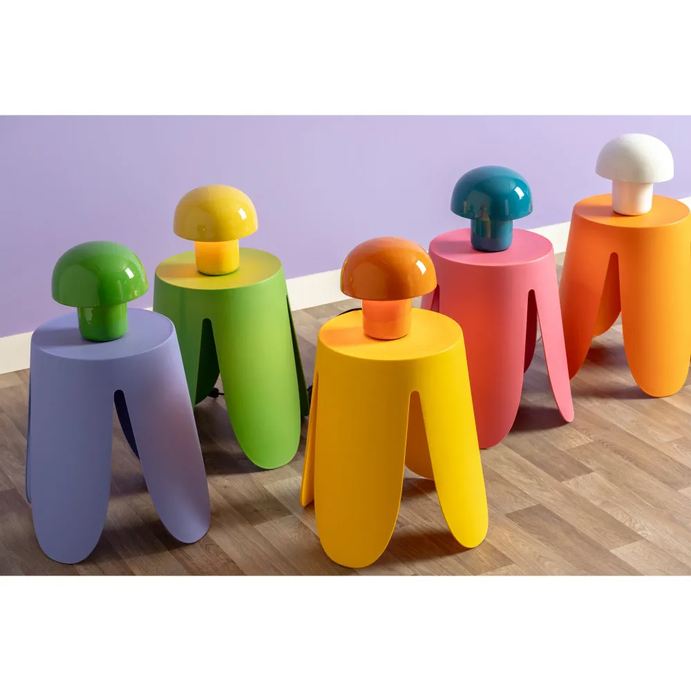 Leitmotiv tafellamp Fat Mushroom Mini - oranje - 20x20x20cm - Paddenstoellamp