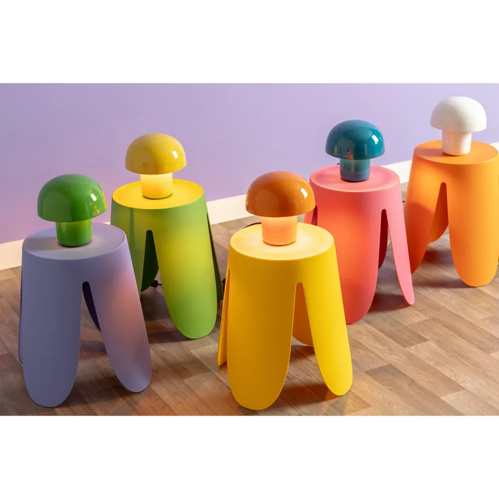 Leitmotiv tafellamp Fat Mushroom Mini - oranje - 20x20x20cm - Paddenstoellamp