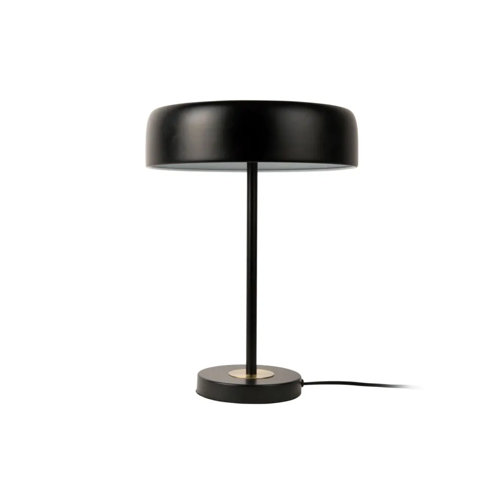Leitmotiv tafellamp Gold Disc - zwart - Ø30cm