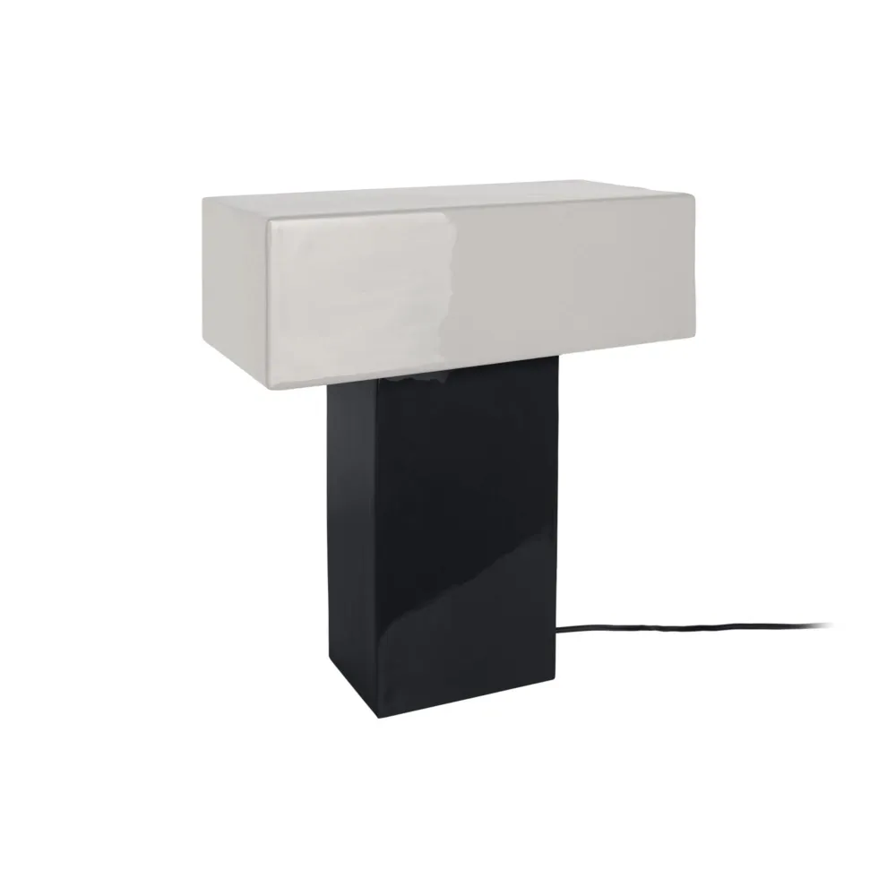 Leitmotiv tafellamp Grato Recto - zwart - 32x15x35cm