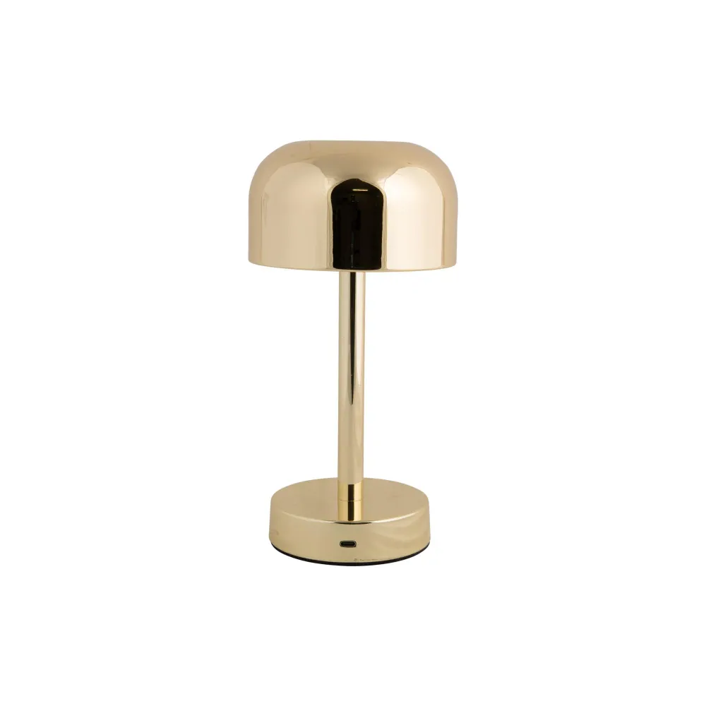 Leitmotiv tafellamp James LED - goud - 12.5x12.5x24.5cm - Paddenstoellamp