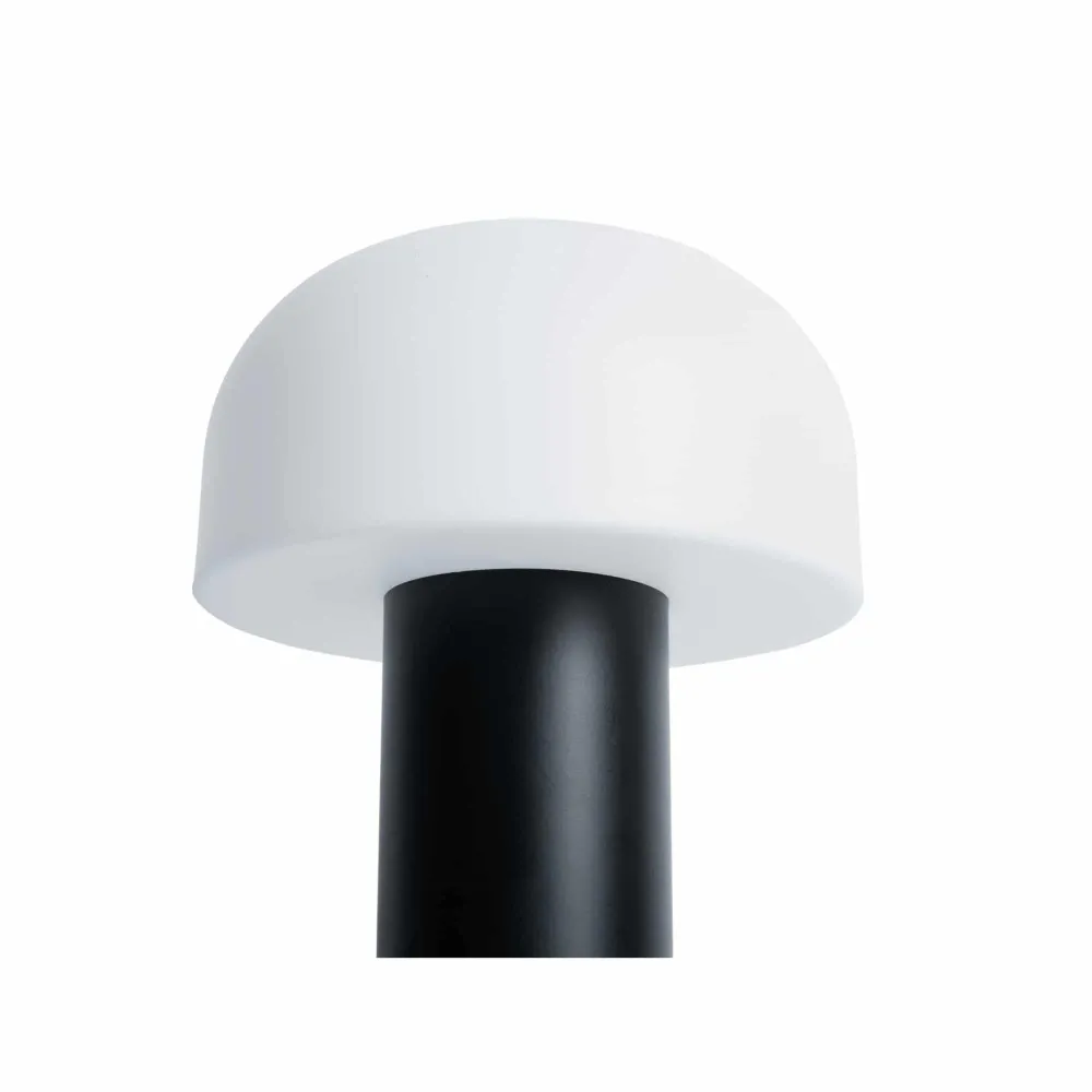 Leitmotiv tafellamp Luca LED - zwart - 15x15x22.5cm - Paddenstoellamp