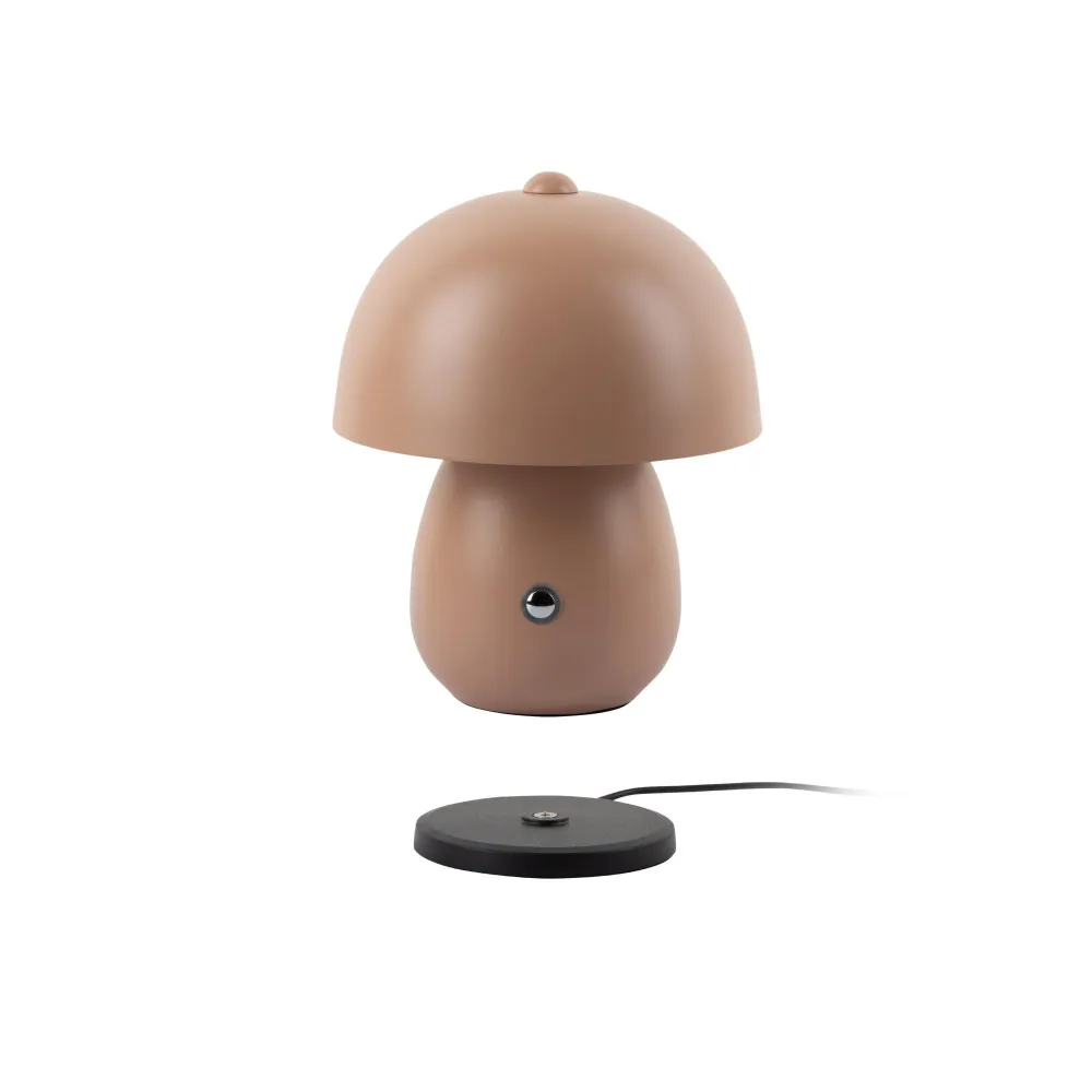 Leitmotiv tafellamp Mono LED - bruin - 14x14x18cm - Paddenstoellamp