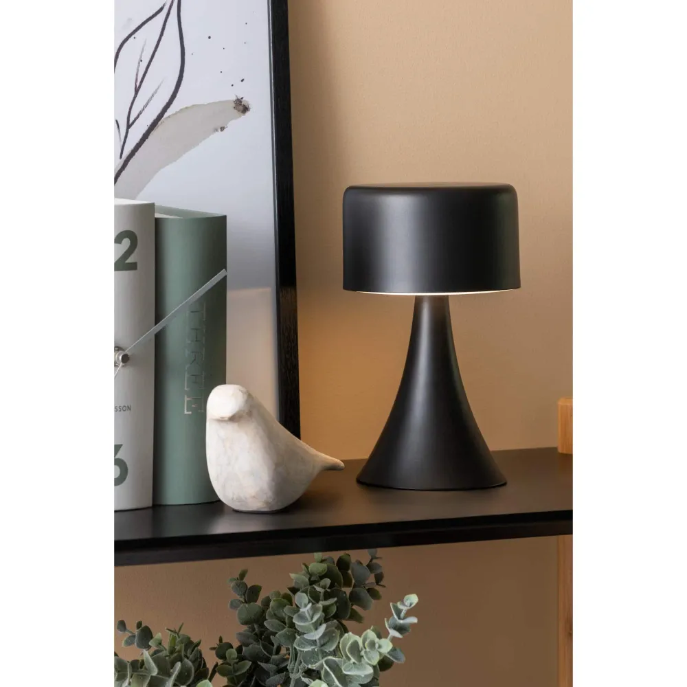 Leitmotiv tafellamp Nora LED - zwart - Ø12.5cm