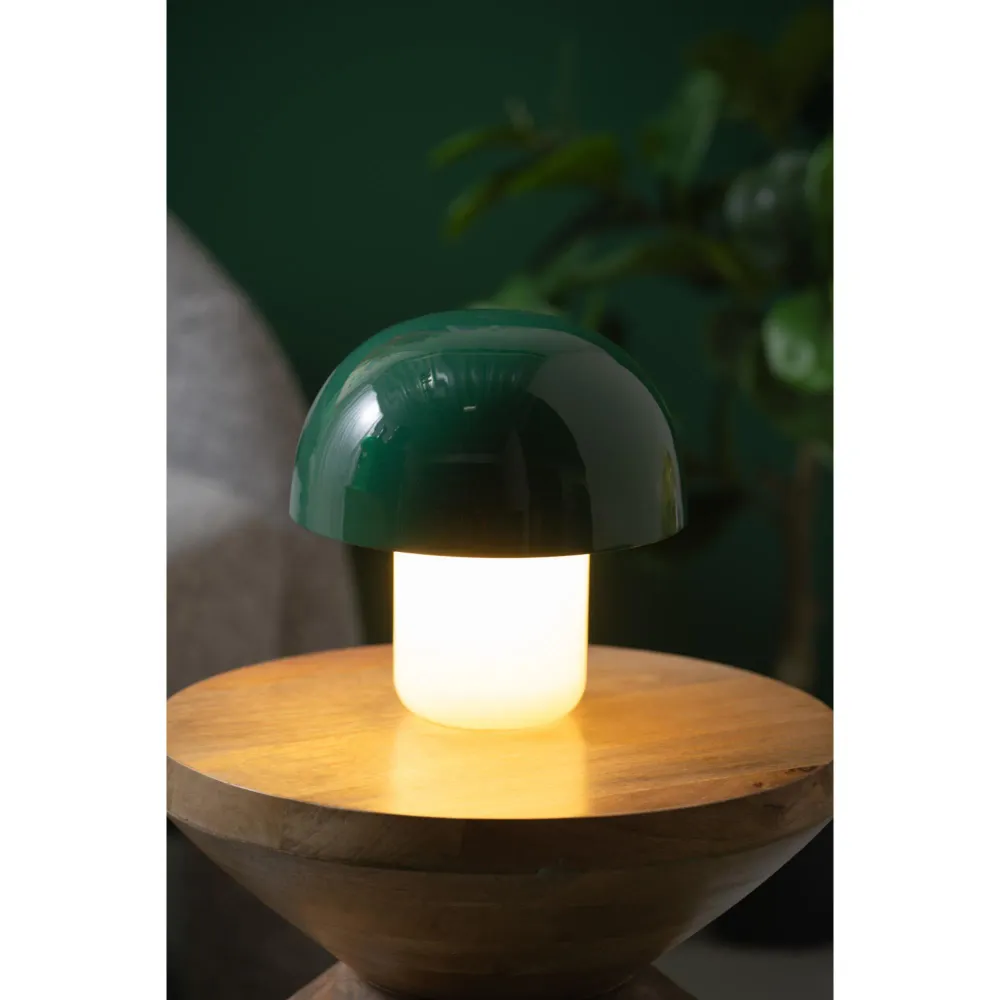 Leitmotiv tafellamp Nuevo Mini Mushroom - groen - 20x20x20cm - Paddenstoellamp