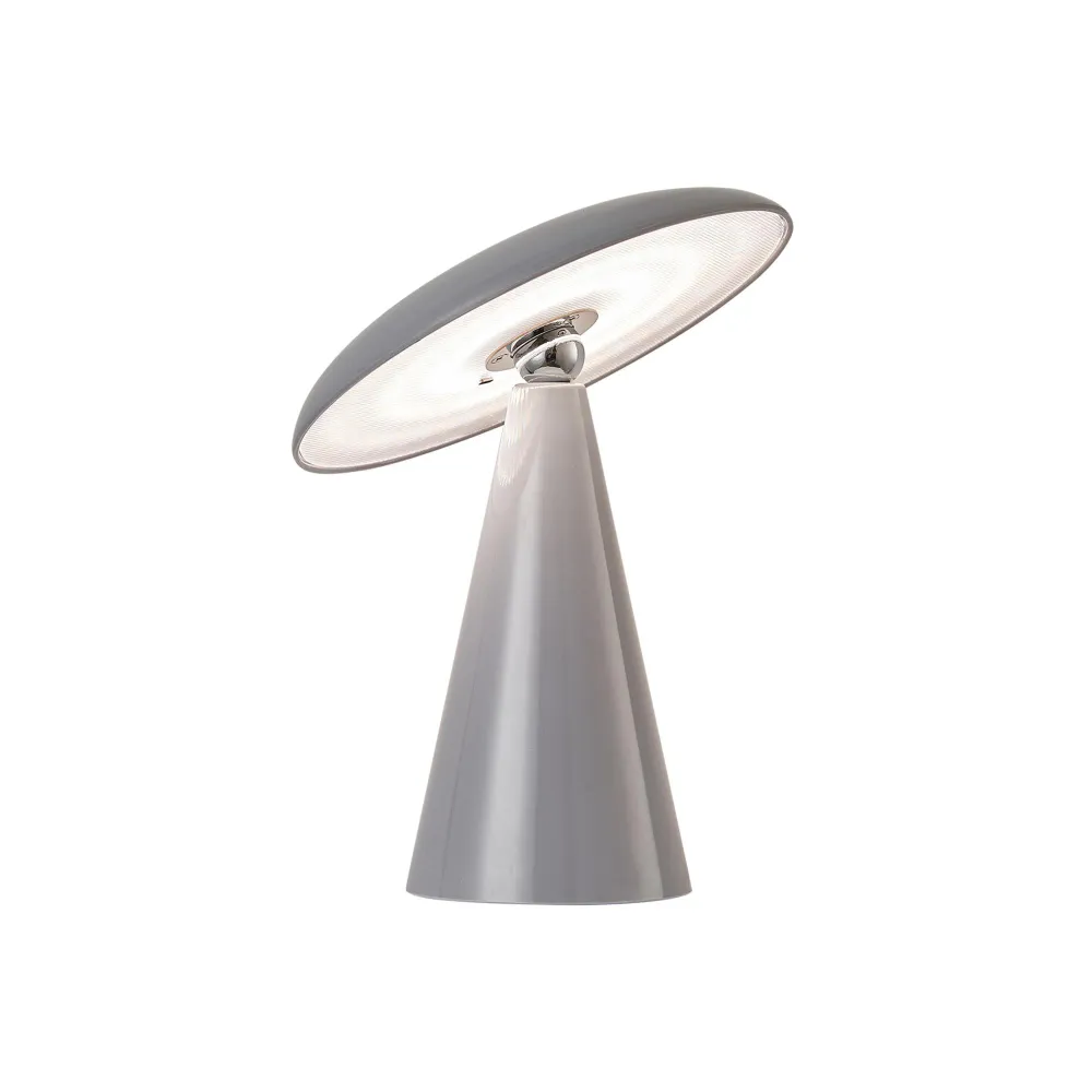 Leitmotiv tafellamp Phoebe LED - grijs - 23x23x26cm - Paddenstoellamp