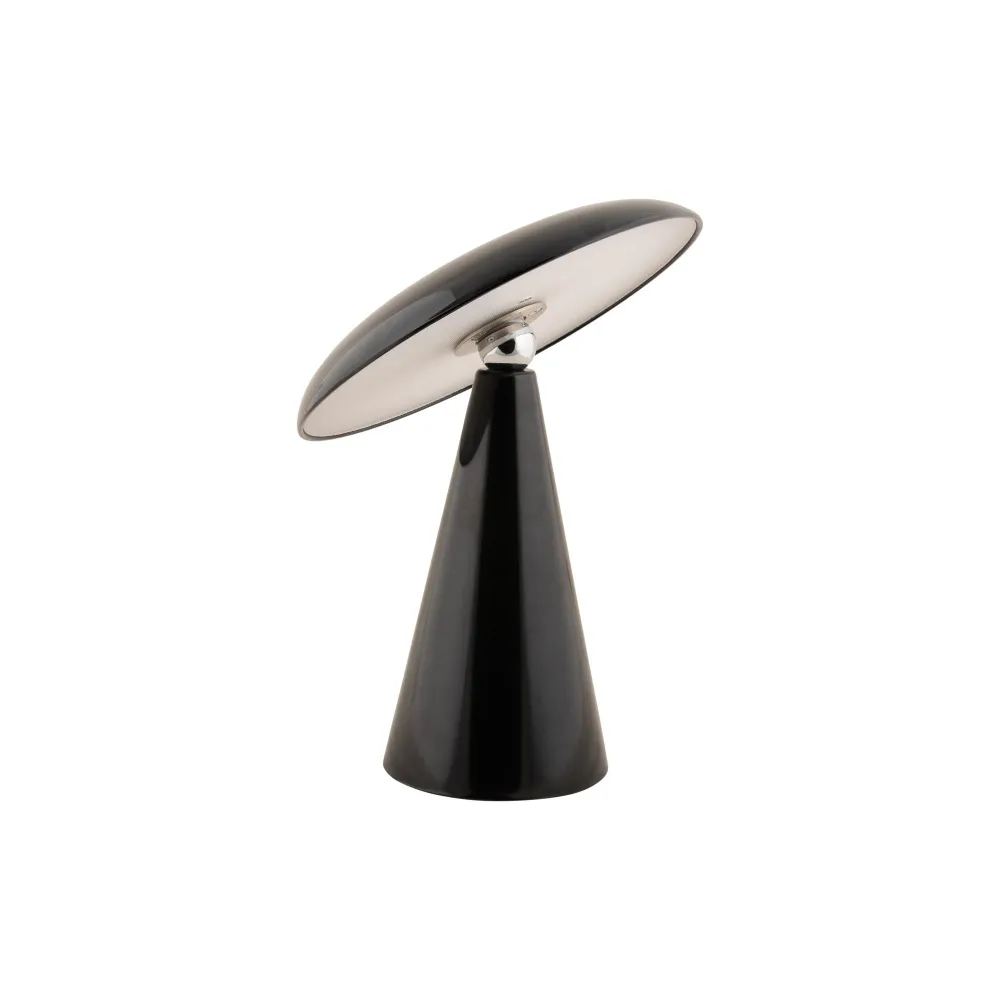 Leitmotiv tafellamp Phoebe LED - zwart - Ø23cm