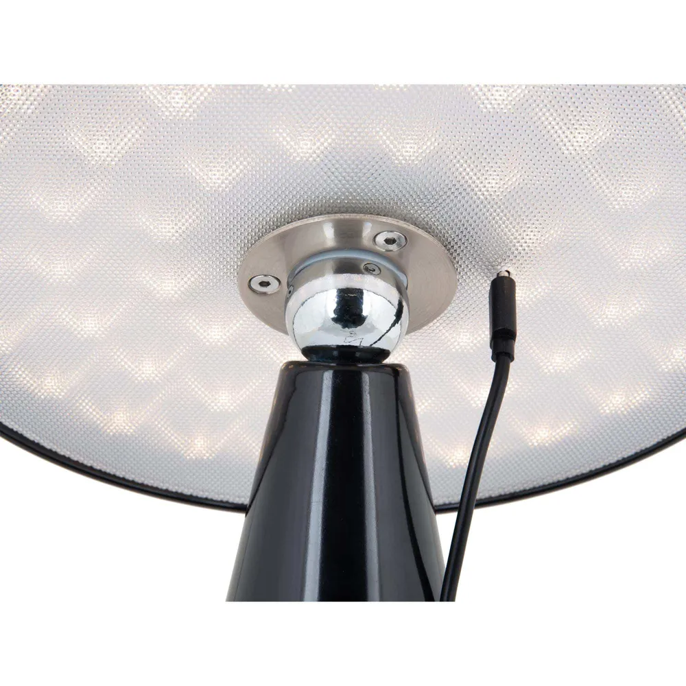 Leitmotiv tafellamp Phoebe LED - zwart - Ø23cm