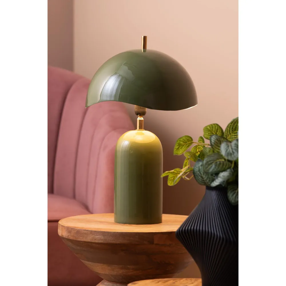 Leitmotiv tafellamp Querido - groen - 25x25x41cm - Paddenstoellamp