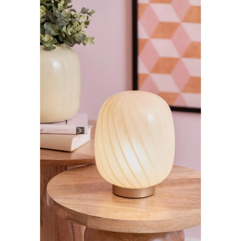 Leitmotiv tafellamp Summer Globe - geel - 15.6x15.6x20cm