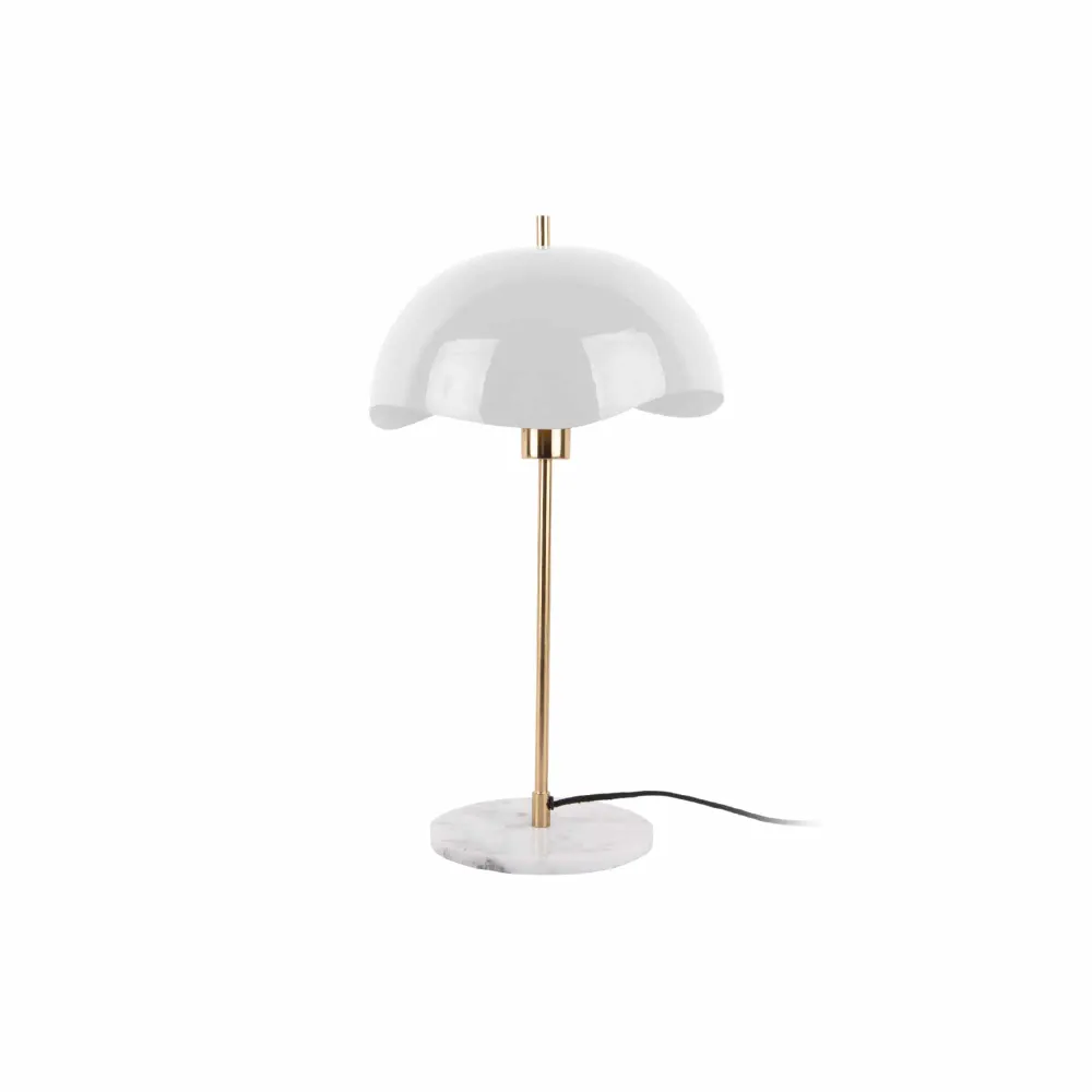Leitmotiv tafellamp Waved Dome - wit - 30x30x56cm