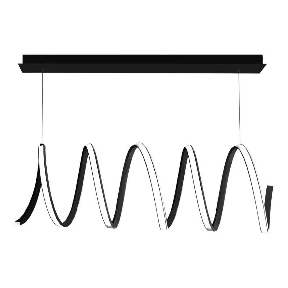 CANDIL DE LED 80W COLGANTE MODERNISTA DIMEABLE NEGRO LEON LEON ILUMINACION
