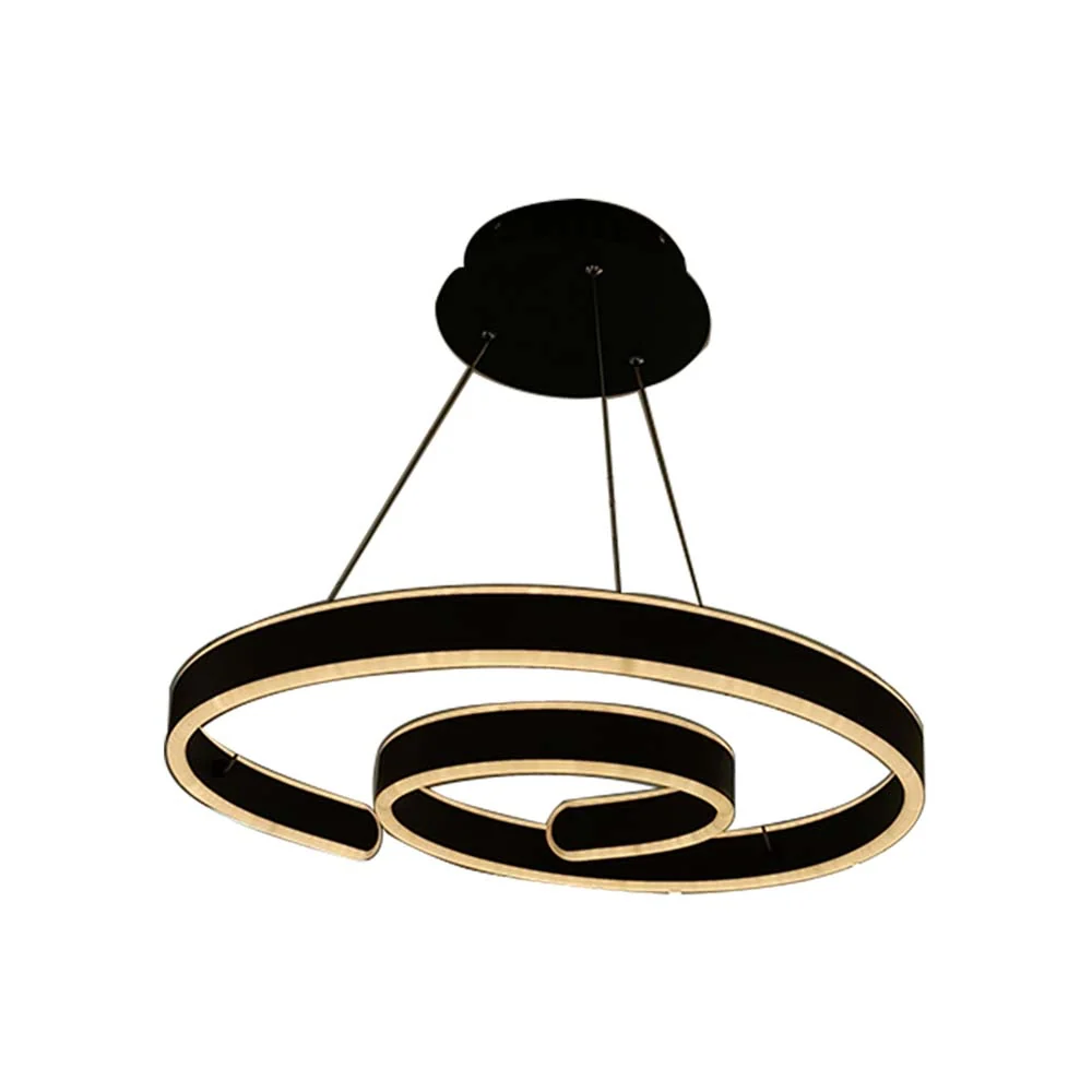 CANDIL DE LED 92W MODERNISTA COLGANTE DIMEABLE NEGRO LEON LEON ILUMINACION