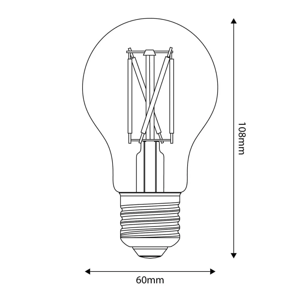 Lichtbron LED Porselein Effect CRI 95 A60 11W 1055Lm E27 2700K Dimbaar - P07