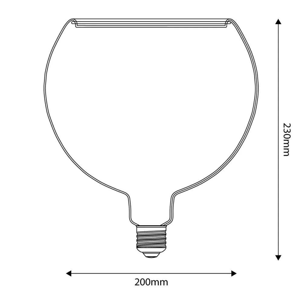 Lichtbron LED Transparant Ghost Line CRI 90 G200 5W 350Lm E27 2200K Dimbaar - G06