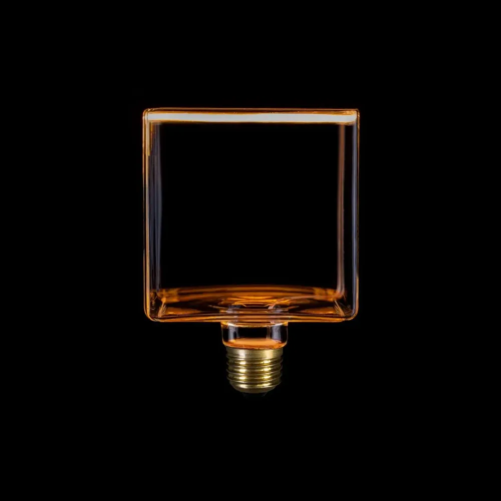 Lichtbron LED Transparant Ghost Line CRI 90 Kubus 4,5W 300Lm E27 2200K Dimbaar - G04