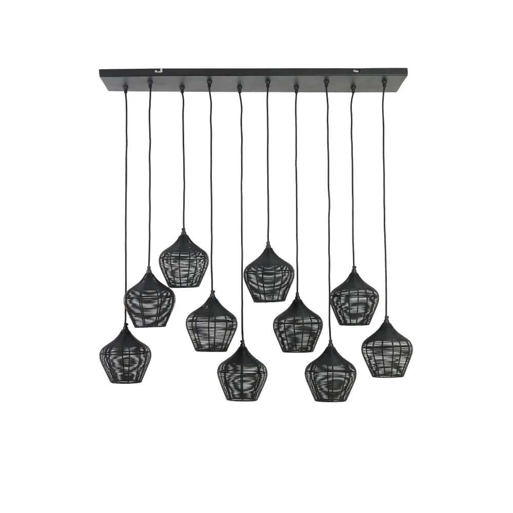 Light & Living hanglamp Alvaro - zwart - 120x25x29.5cm
