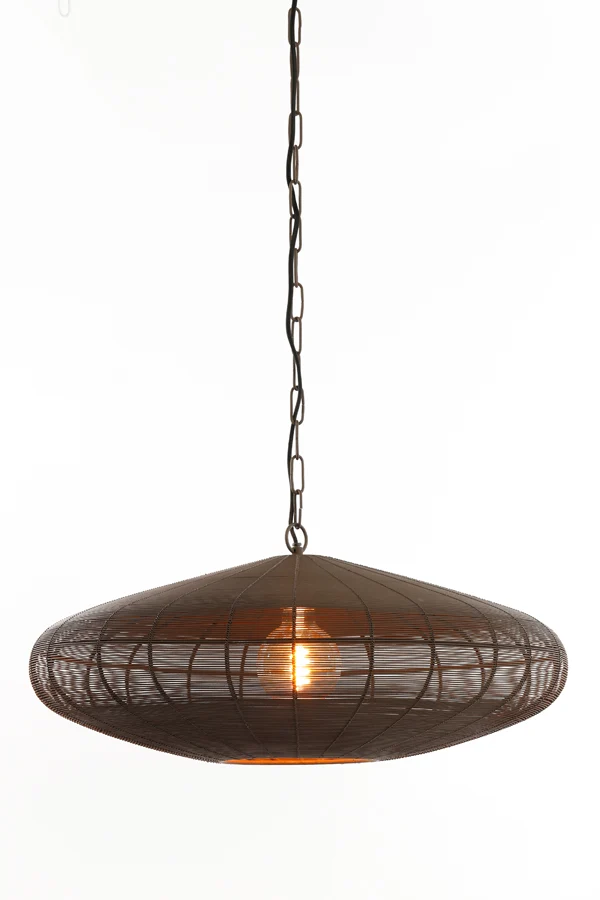 Light & Living hanglamp BAHOTO - bruin - Ø51x20cm