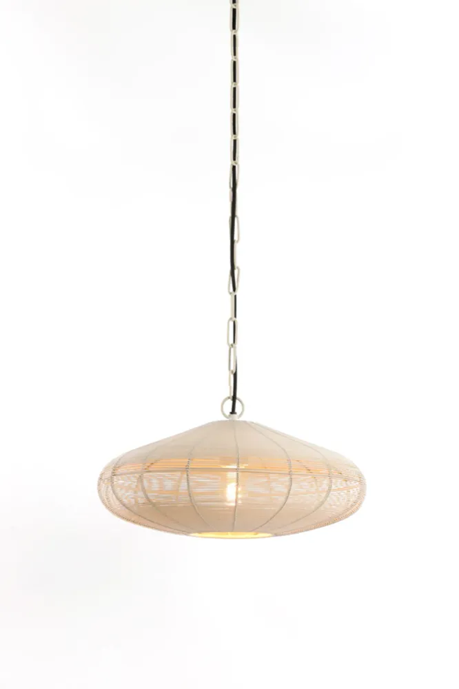 Light & Living hanglamp BAHOTO - wit - Ø40x18cm